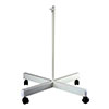 Black 4 legged Floor Stand for Magnifying Lamp on wheels with either LED or Fluorescent Light